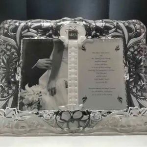 MIKASA CRYSTAL SATIN CHERISHED MOMENT FRAME 5 X 7" GERMANY Wedding Double Insert